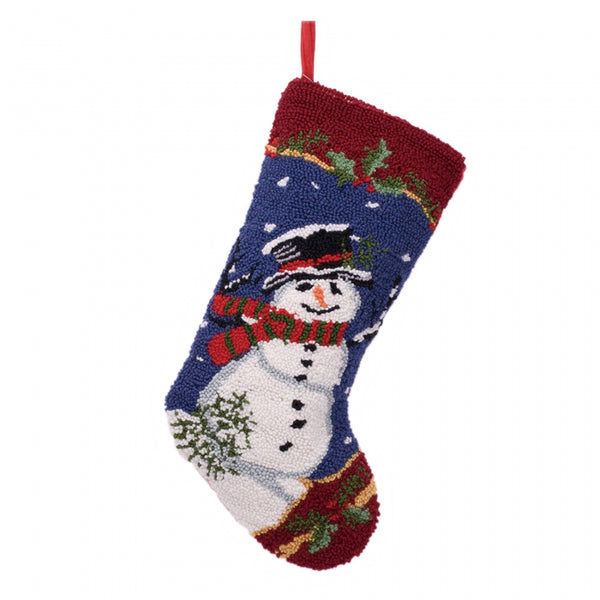 Snowman Hooked Christmas Stocking