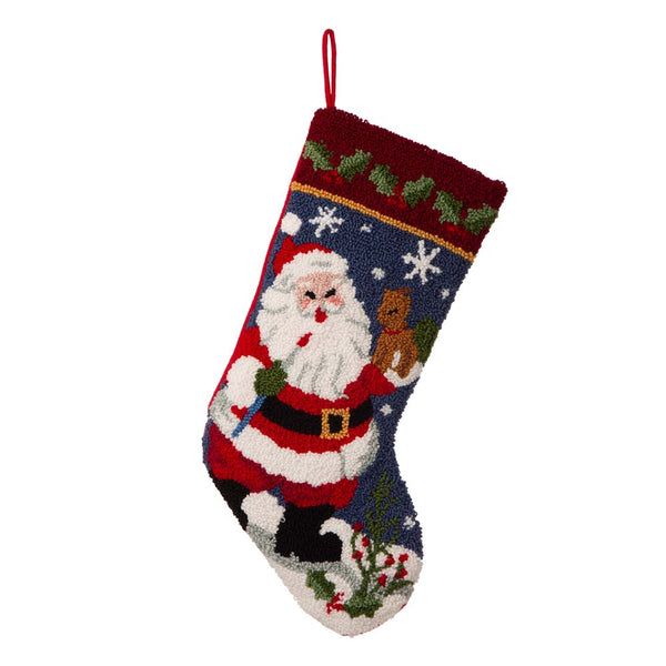 Santa Hooked Christmas Stocking