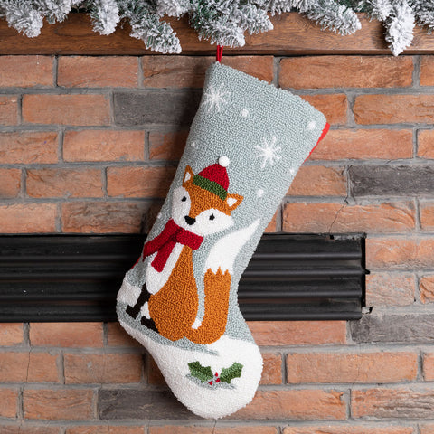 Fox Hooked Christmas Stocking