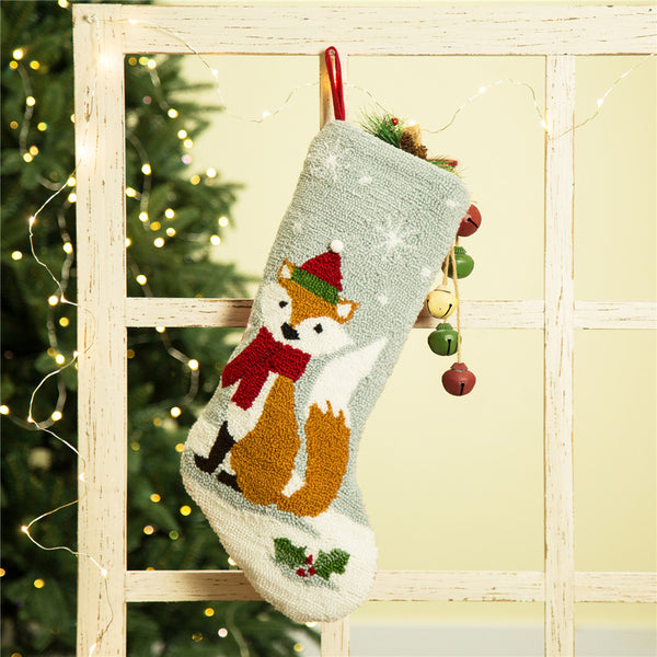 Fox Hooked Christmas Stocking