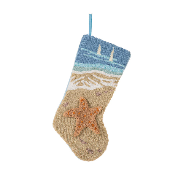 3D Starfish Hooked Christmas Stocking