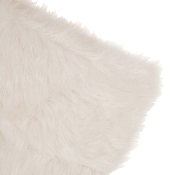 White Plush Faux Fur Christmas Stocking