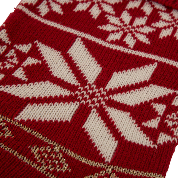 Snowflake Knitted Acrylic Christmas Stocking