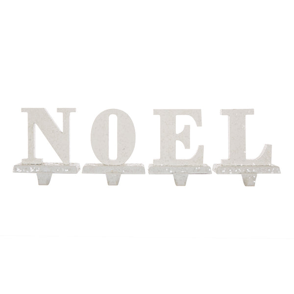 5.91“H "NOEL" Stocking Holder Set