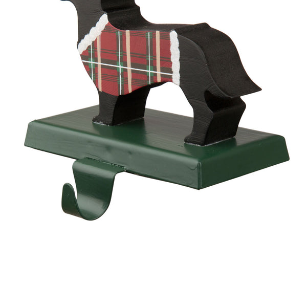 5.92"H Wooden/Metal Dachhound Stocking Holder