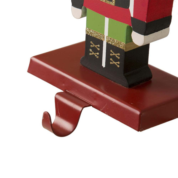 7.00"H Wooden/Metal Nutcracker Stocking Holder