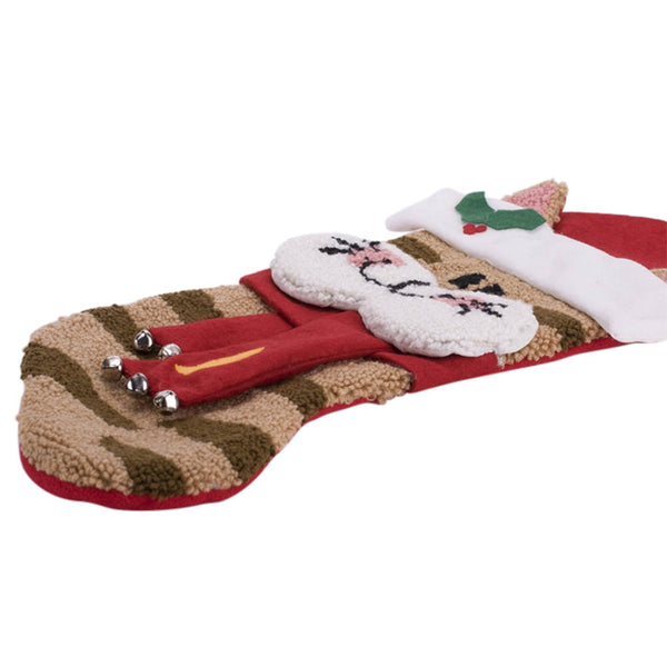 2PK 3D Cat with Hat and Scarf Hooked Christmas Stockings