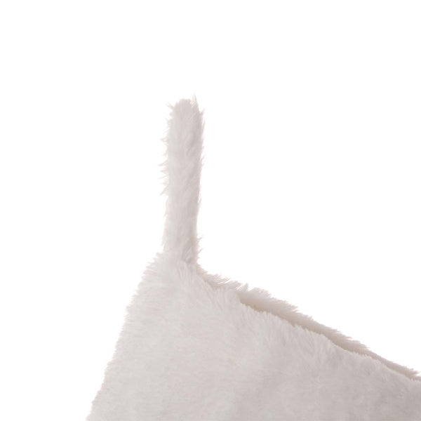 White Plush with Snowflake Christmas Stocking