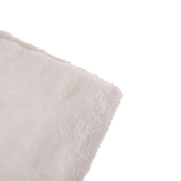 White Plush with Snowflake Christmas Stocking