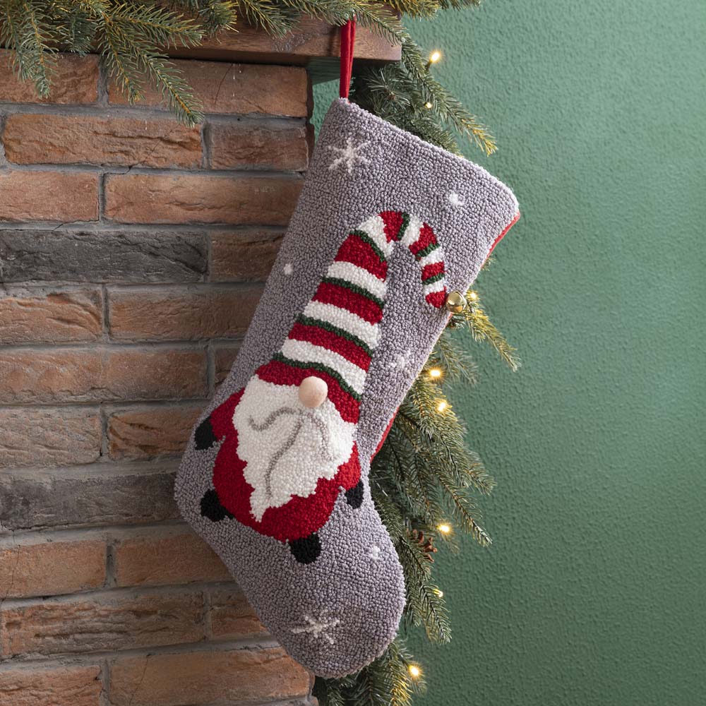 Gnome Hooked Christmas Stocking