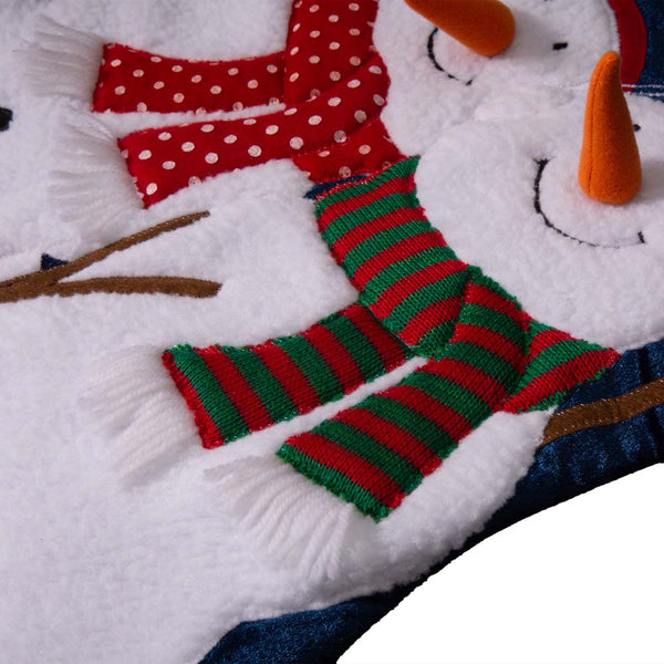 Oversized 3D Snowmen Velvet Hooked Christmas Stocking