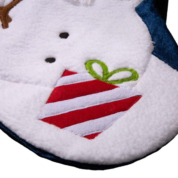 Oversized 3D Snowmen Velvet Hooked Christmas Stocking