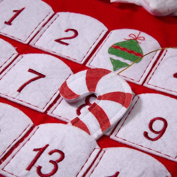 Oversized Felt 3D Santa Count Down Christmas Stocking