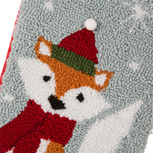 Reindeer & Fox Hooked Stocking, Set of 2