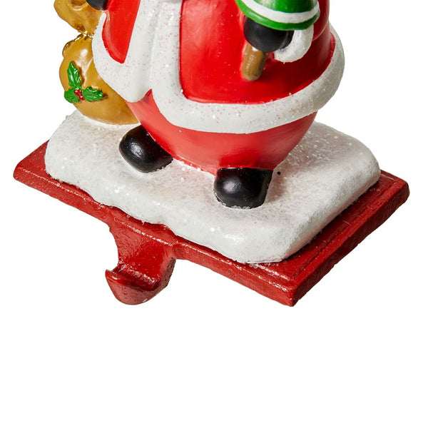 6.5"H Resin Santa, Snowman, Penguin Stocking Holders, Set of 3