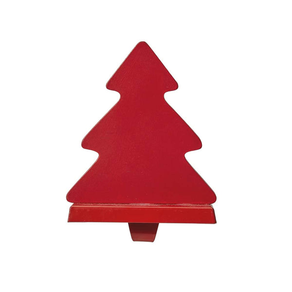 7"H Wooden Christmas Cardinal Stocking Holders, Set of 2